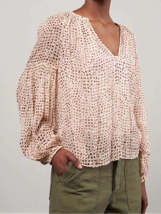 Ulla Johnson Tops - Ulla Johnson Bellita Silk Floral Sheer Blouse Boho Quiet Luxury Romantic Size 10